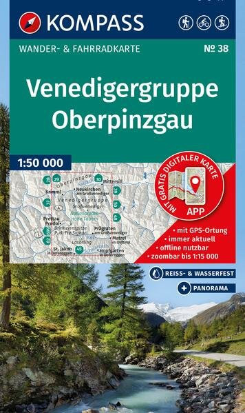 Wanderkarte Venedigergruppe, Oberpinzgau