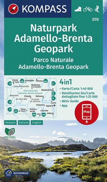 Wanderkarte Naturpark Adamello-Brenta